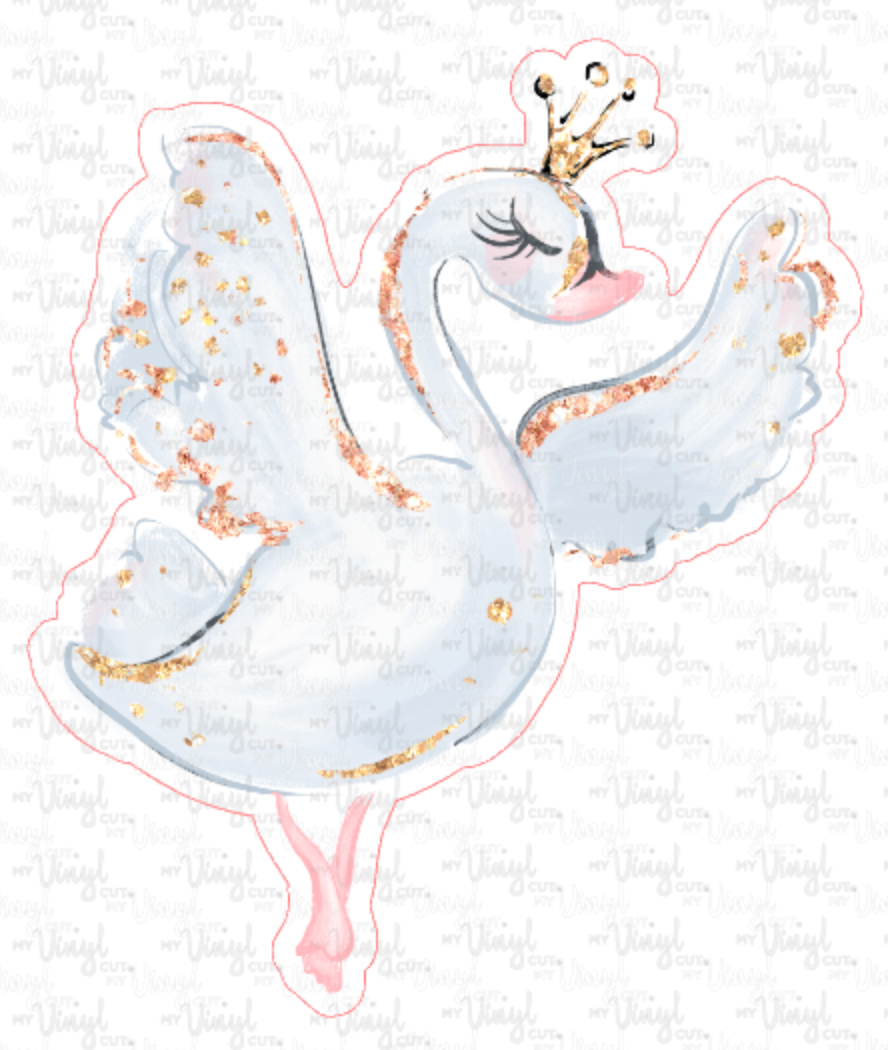 Sticker 2I White Swan (it's blue-ish)