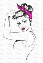 Load image into Gallery viewer, Waterslide Decal 50E Girl Power Rosie Pink Bandana