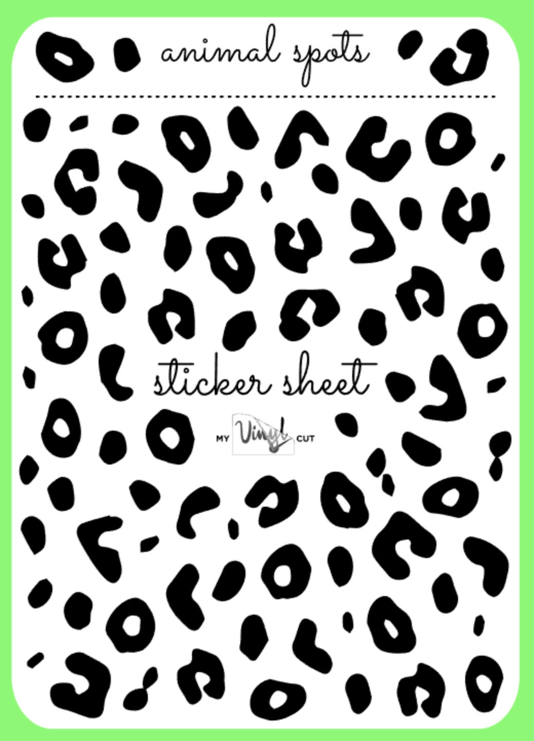 Sticker Sheet 16 Set of little planner stickers Animal Print