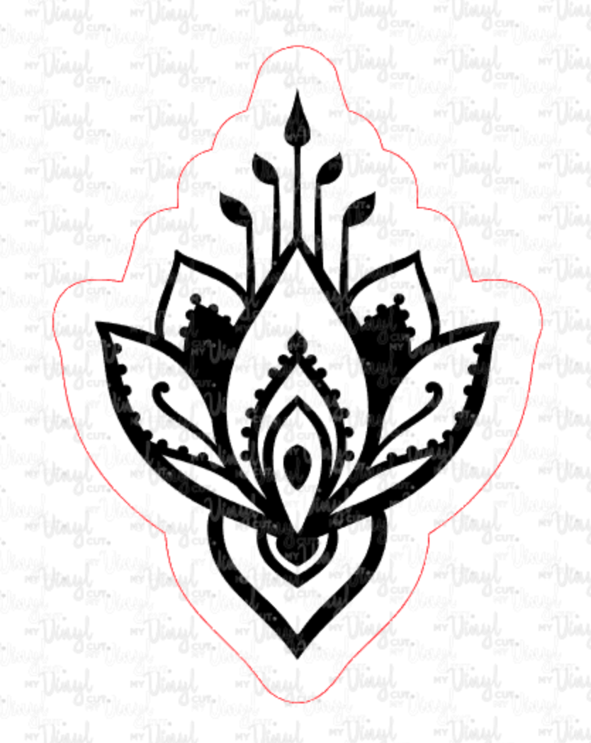 Sticker 7K Yoga Element Lotus Flower