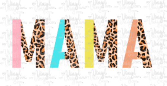 Sublimation Transfer Mama Leopard Print