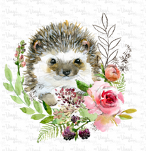 Load image into Gallery viewer, Waterslide Decal Hedgehog with Flowers