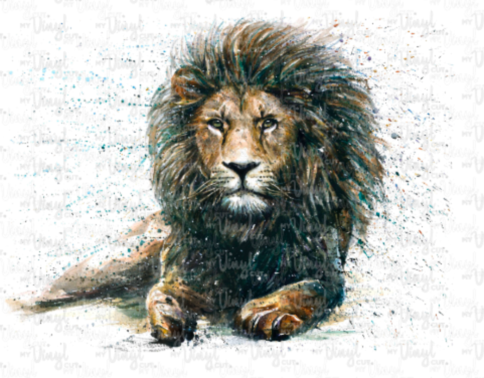 Waterslide Decal Watercolor Lion