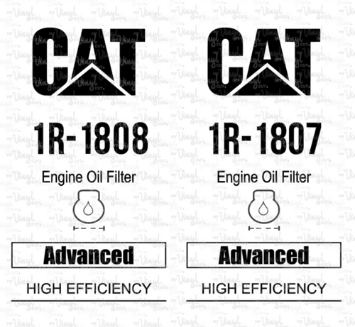 Digital Download CAT Oil Filter Label Vector and Raster Files