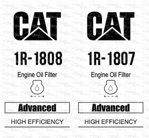 Digital Download CAT Oil Filter Label Vector and Raster Files