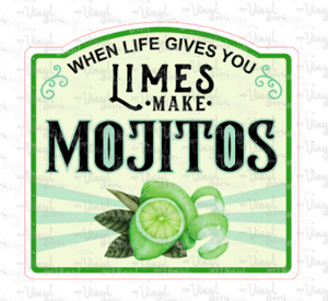 Sticker 10E When Life Gives You Limes, Make Mojitos
