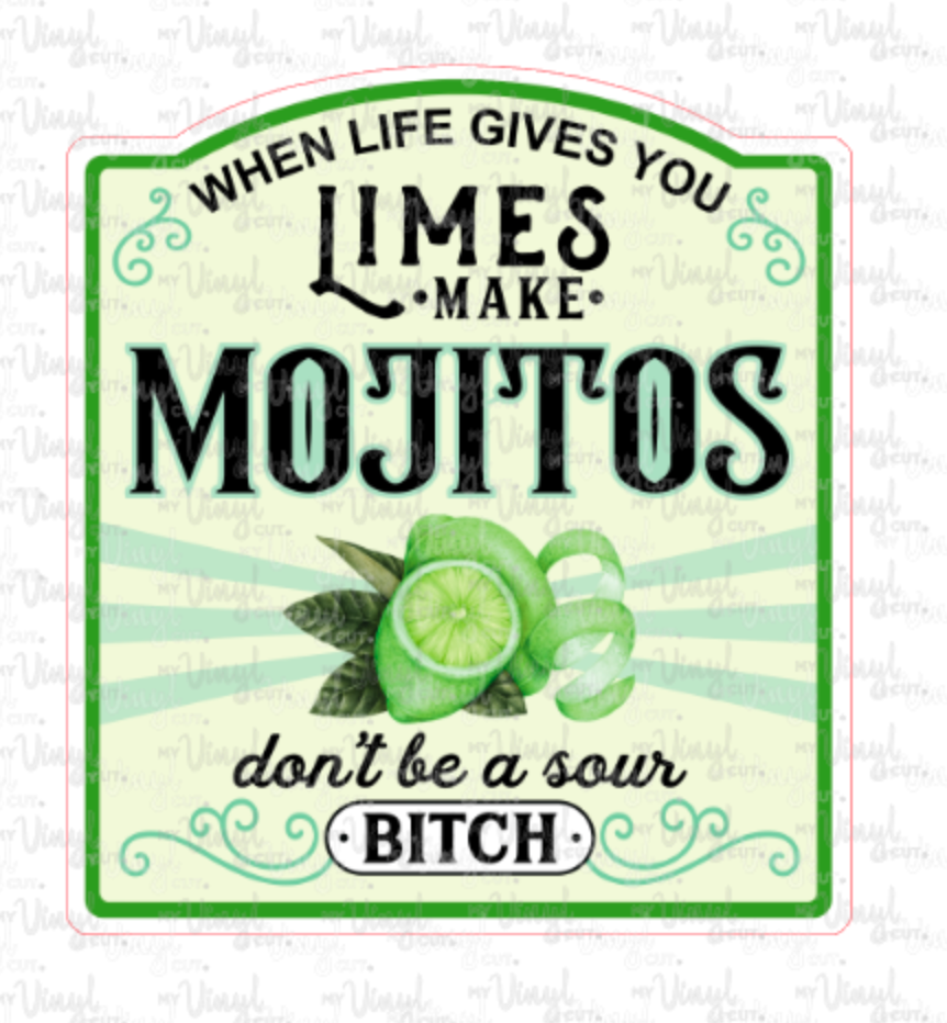 Sticker 10F When Life Gives You Limes, Make Mojitos NSFW