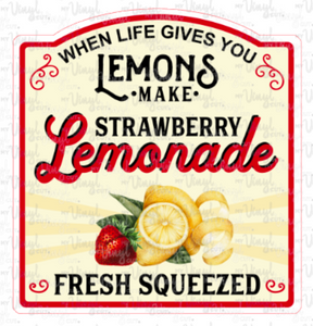 Sticker 72J When Life Gives You Lemons, Make Strawberry Lemonade
