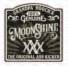 Load image into Gallery viewer, Sticker 9L Grandpa Hooch's Genuine Moonshine (Dark)