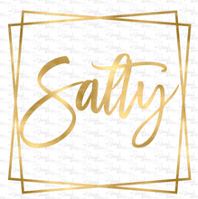 Load image into Gallery viewer, Digital Download Salty in Gold Shimmer in a Double Square Frame JPG PNG SVG DXF files