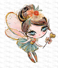 Load image into Gallery viewer, Waterslide Decal 11A (#1) Fall Fairy with Brown Hair