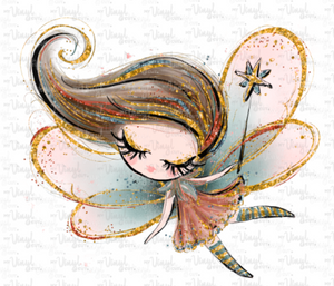 Waterslide Decal 11A (#3) Fall Fairy with Brown Hair