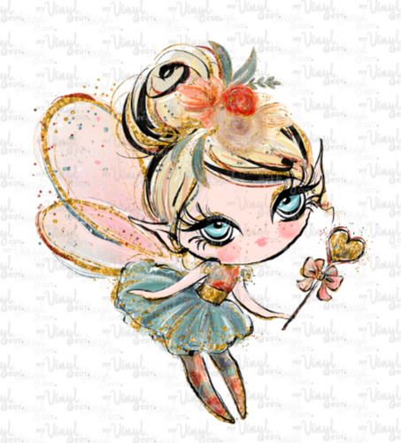 Waterslide Decal 11B (#1) Fall Fairy with Yellow Hair
