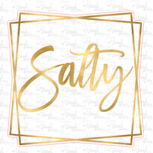 Load image into Gallery viewer, Sticker 1-I Gold  Salty in double square frame
