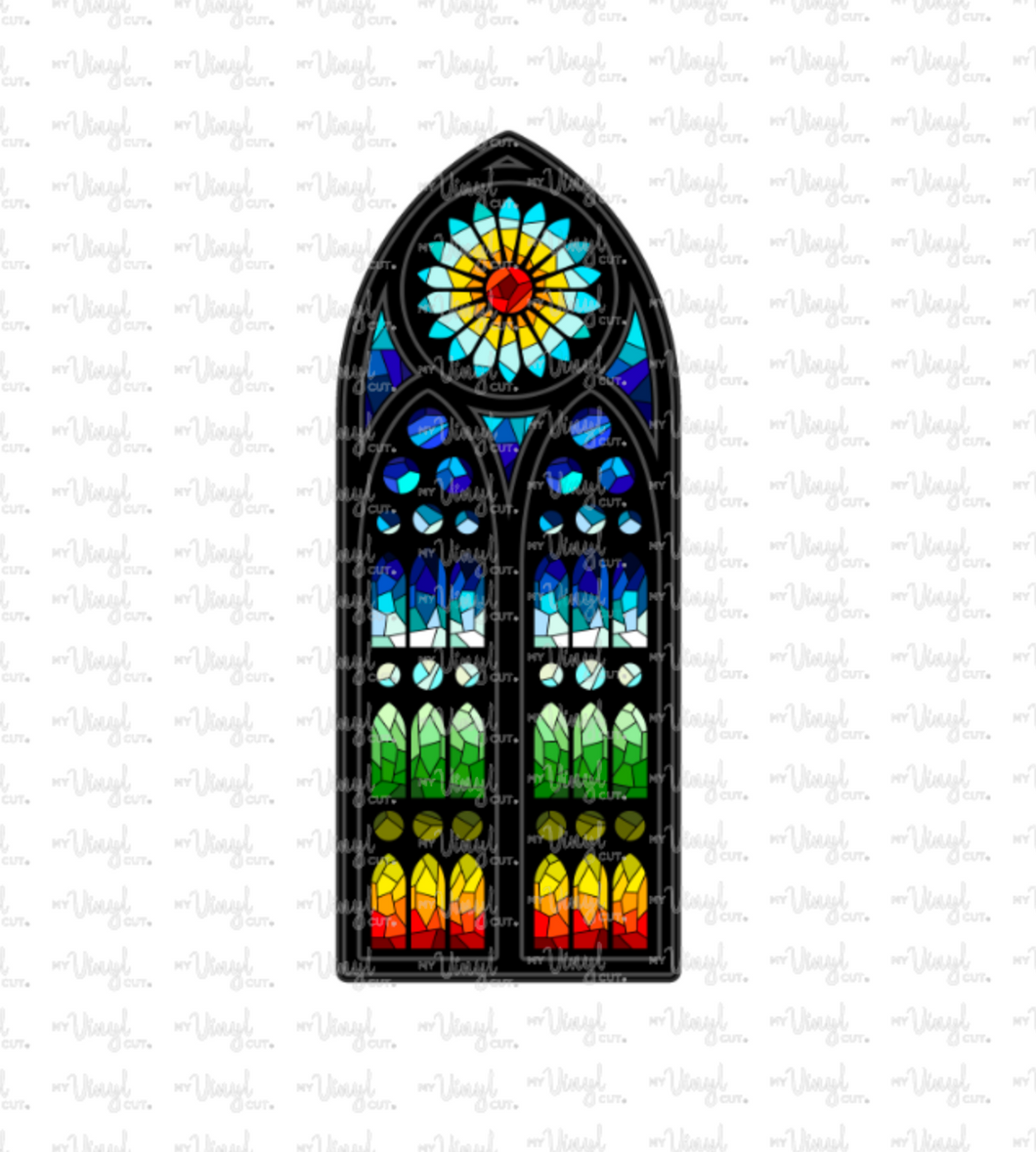 Waterslide Decal Church Window Curved Top