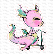 Load image into Gallery viewer, Sticker 14J Dragon Riding Kick Scooter