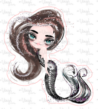 Load image into Gallery viewer, Sticker 19A Halloween Mermaid Brown Hair