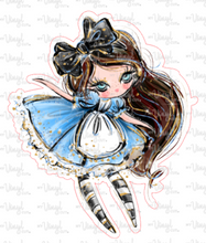 Load image into Gallery viewer, Sticker 21B Alice in Wonderland Dark Hair