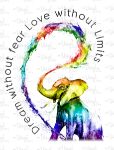 Sticker 13G Rainbow Elephant