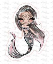 Load image into Gallery viewer, Sticker 19F Halloween Mermaid Brown Skin with Tattoos