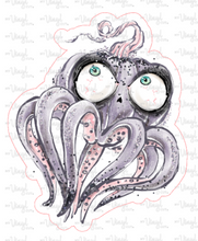 Load image into Gallery viewer, Sticker 19-O Halloween Purple Octopus