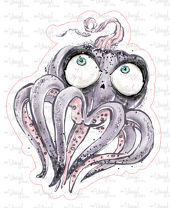 Sticker 19-O Halloween Purple Octopus