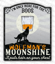 Load image into Gallery viewer, Sticker 16E Wolfman&#39;s Moonshine Label