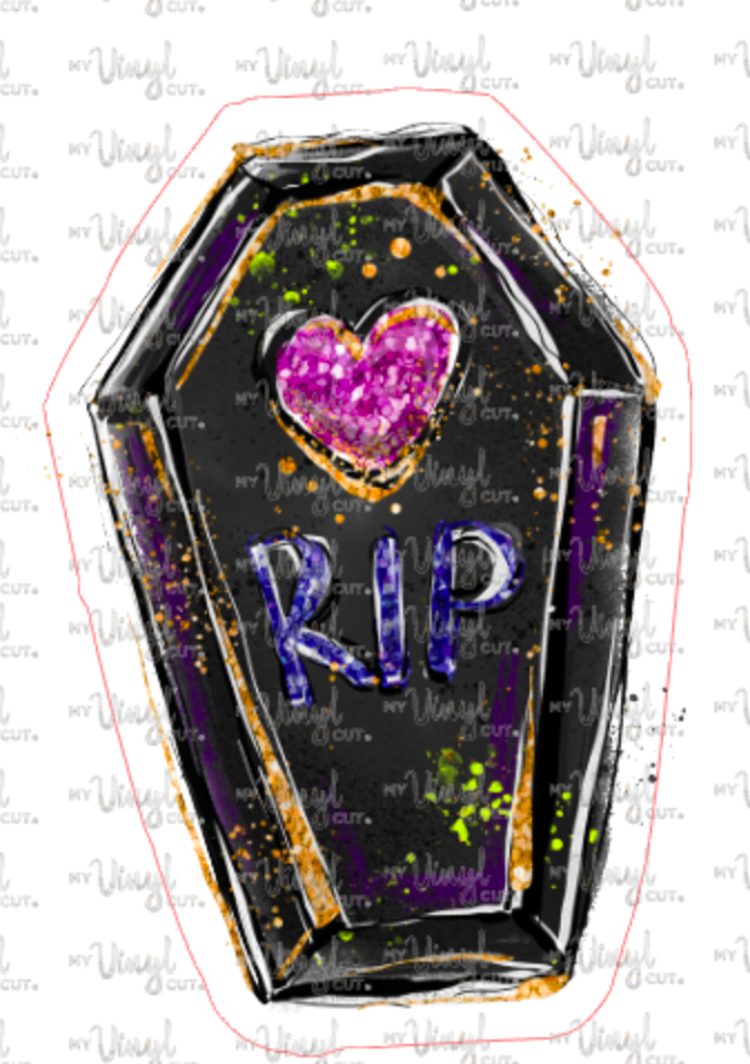 Sticker 23N Halloween Coffin