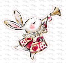 Load image into Gallery viewer, Sticker 21F Alice in Wonderland White Rabbit with Horn