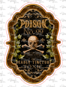 Sticker 25A Vintage Poison Label Apothecary