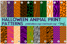 Load image into Gallery viewer, Printed Adhesive Vinyl Halloween Animal Prints Pattern Vinyl 12 x 12 inch sheets