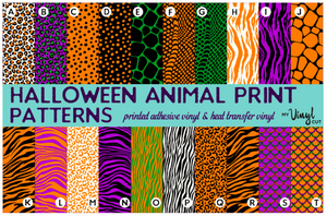 Printed Heat Transfer Vinyl HTV Halloween Animal Print 12 x 12 inch sheet