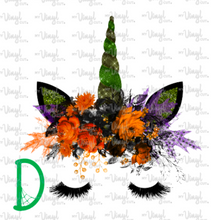 Load image into Gallery viewer, Waterslide Decal Halloween Unicorn Face