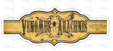 Load image into Gallery viewer, Sticker 25J Vintage Venomus Arachnis Label Wrap 4 inches wide