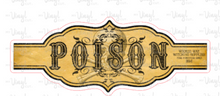Load image into Gallery viewer, Sticker 25G Vintage Poison Label Wrap 4 inches wide