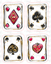 Load image into Gallery viewer, Sticker 21K Alice in Wonderland set of 4 Playing Cards