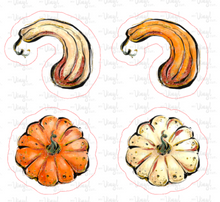 Load image into Gallery viewer, Sticker 28P Fall Market Pumpkin Gourd Squash Set