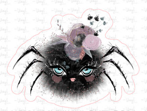 Sticker | 20E Halloween Spider | Waterproof Vinyl Sticker | White | Clear | Permanent | Removable | Window Cling | Glitter | Holographic