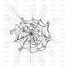Load image into Gallery viewer, Sticker | 20-I Halloween Spider Web | Waterproof Vinyl Sticker | White | Clear | Permanent | Removable | Window Cling | Glitter | Holographic