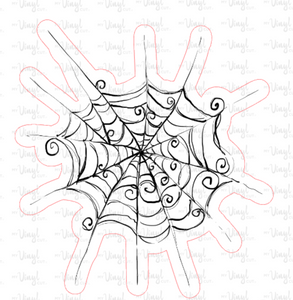 Sticker | 20-I Halloween Spider Web | Waterproof Vinyl Sticker | White | Clear | Permanent | Removable | Window Cling | Glitter | Holographic