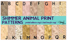 Load image into Gallery viewer, Printed Vinyl Shimmer Animal Print Choose HTV Adhesive Vinyl