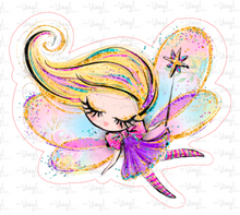 Load image into Gallery viewer, Sticker | 12B3 | Colorful Fairy Lt Hair | Waterproof Vinyl Sticker | White | Clear | Permanent | Removable | Window Cling | Glitter | Holographic