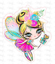 Load image into Gallery viewer, Sticker | 12B1 | Colorful Fairy Lt Hair | Waterproof Vinyl Sticker | White | Clear | Permanent | Removable | Window Cling | Glitter | Holographic