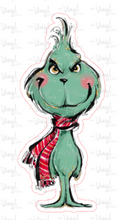 Load image into Gallery viewer, Sticker | 30A | Green Grump | Waterproof Vinyl Sticker | White | Clear | Permanent | Removable | Window Cling | Glitter | Holographic