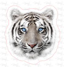 Load image into Gallery viewer, Sticker | 24N | White Tiger | Waterproof Vinyl Sticker | White | Clear | Permanent | Removable | Window Cling | Glitter | Holographic