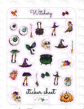 Load image into Gallery viewer, Sticker Sheet 47 Set of little planner stickers Witchery