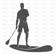 Load image into Gallery viewer, Vinyl Decal Male Stand up Paddle boarder