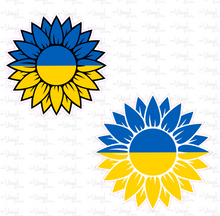 Load image into Gallery viewer, Digital Download Blue and Yellow Sunflower JPG PNG SVG DXF files