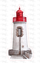Load image into Gallery viewer, White Lighthouse with Red Top