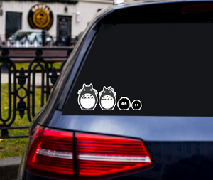 My Neighbor Totoro Themed Family Car Stickers with Soot Sprites